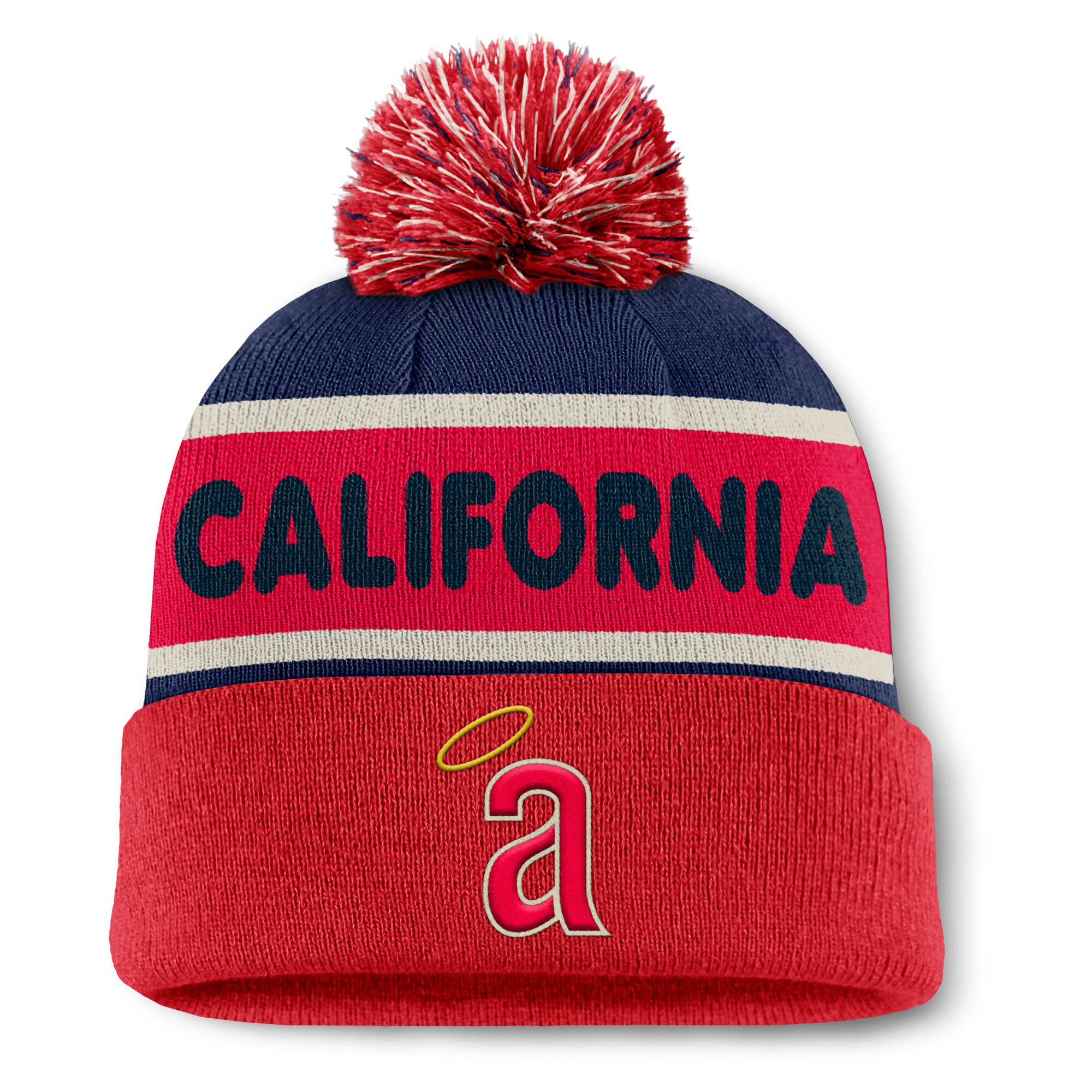 Los Angeles Angels Jerseys Shop – mens california angels fanatics navy heritage cuffed knit hat with pom Baseball Jerseys and Caps for Fans