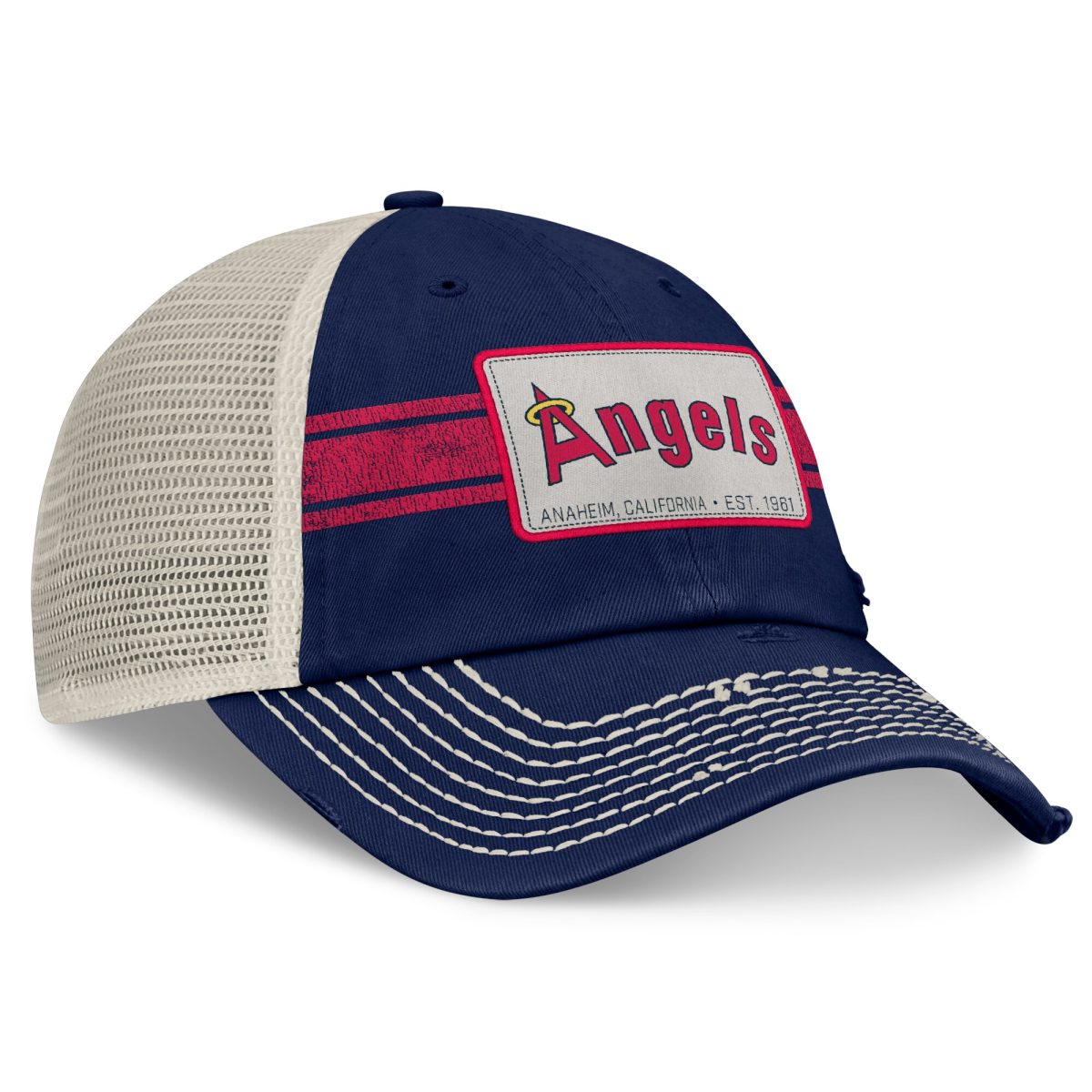 Los Angeles Angels Jerseys Shop – mens california angels fanatics navynatural cooperstown collection heritage stripe trucker adjustable hat Baseball Jerseys and Caps for Fans