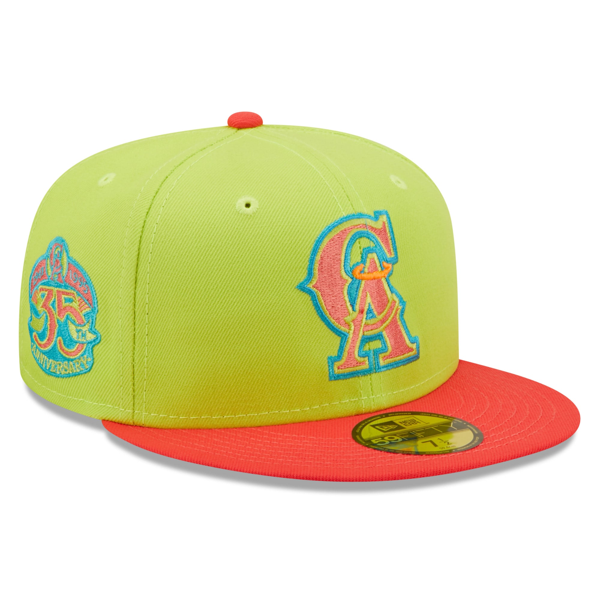 Los Angeles Angels Jerseys Shop – mens california angels los angeles angels new era greenred cyber highlighter 59fifty fitted hat Baseball Jerseys and Caps for Fans