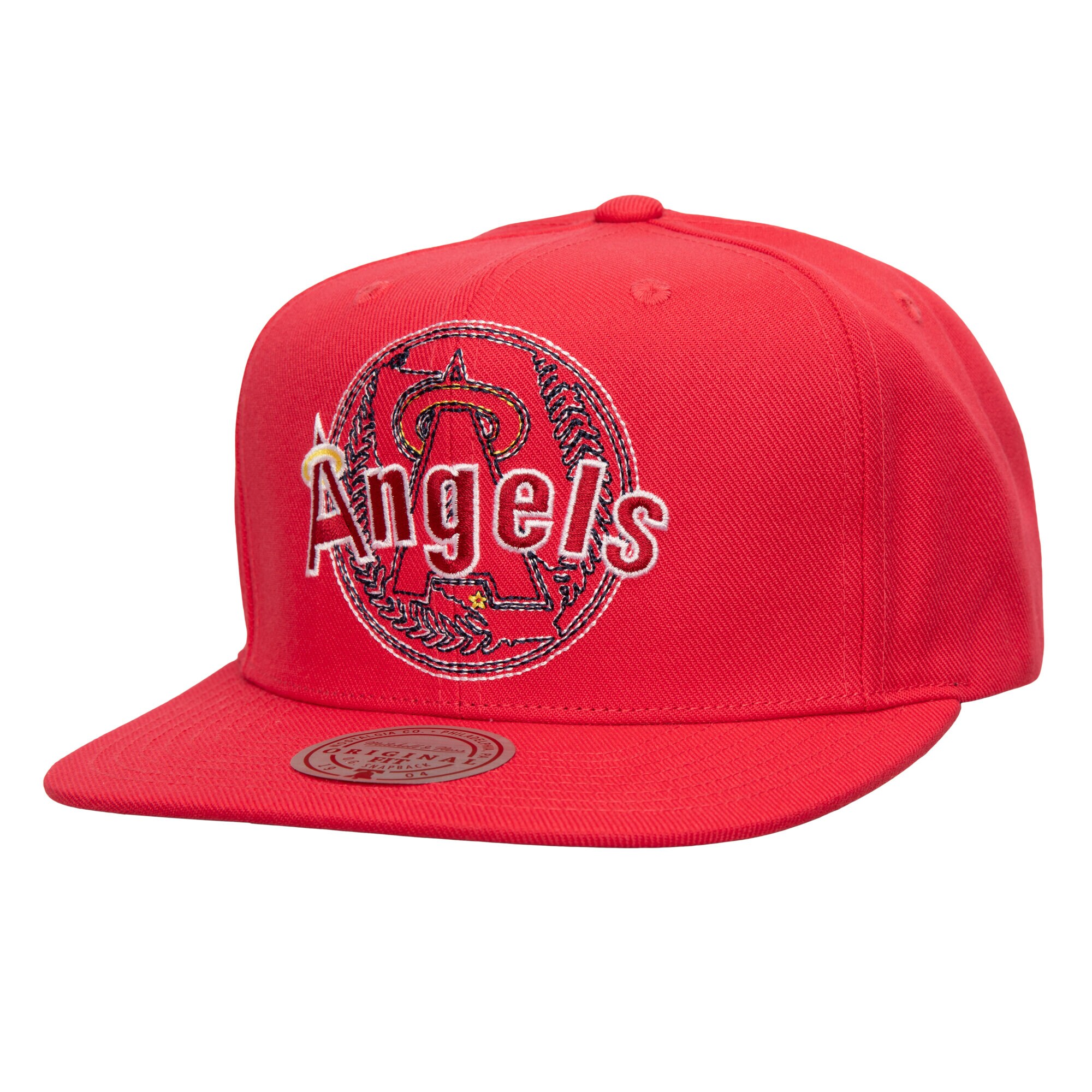 Los Angeles Angels Jerseys Shop – mens california angels mitchell  ness red double up snapback hat Baseball Jerseys and Caps for Fans
