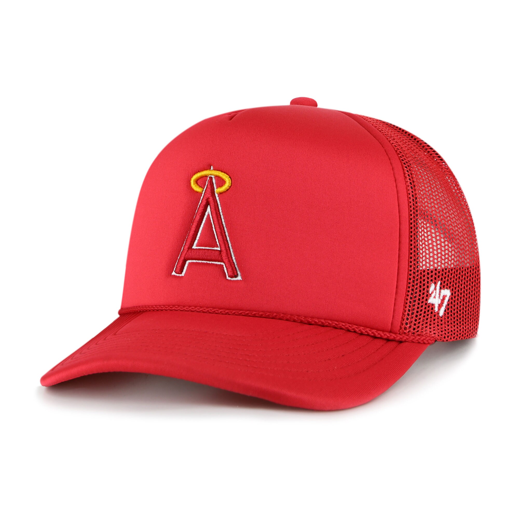 Los Angeles Angels Jerseys Shop – mens los angeles angels 47 red foam logo trucker adjustable hat Baseball Jerseys and Caps for Fans