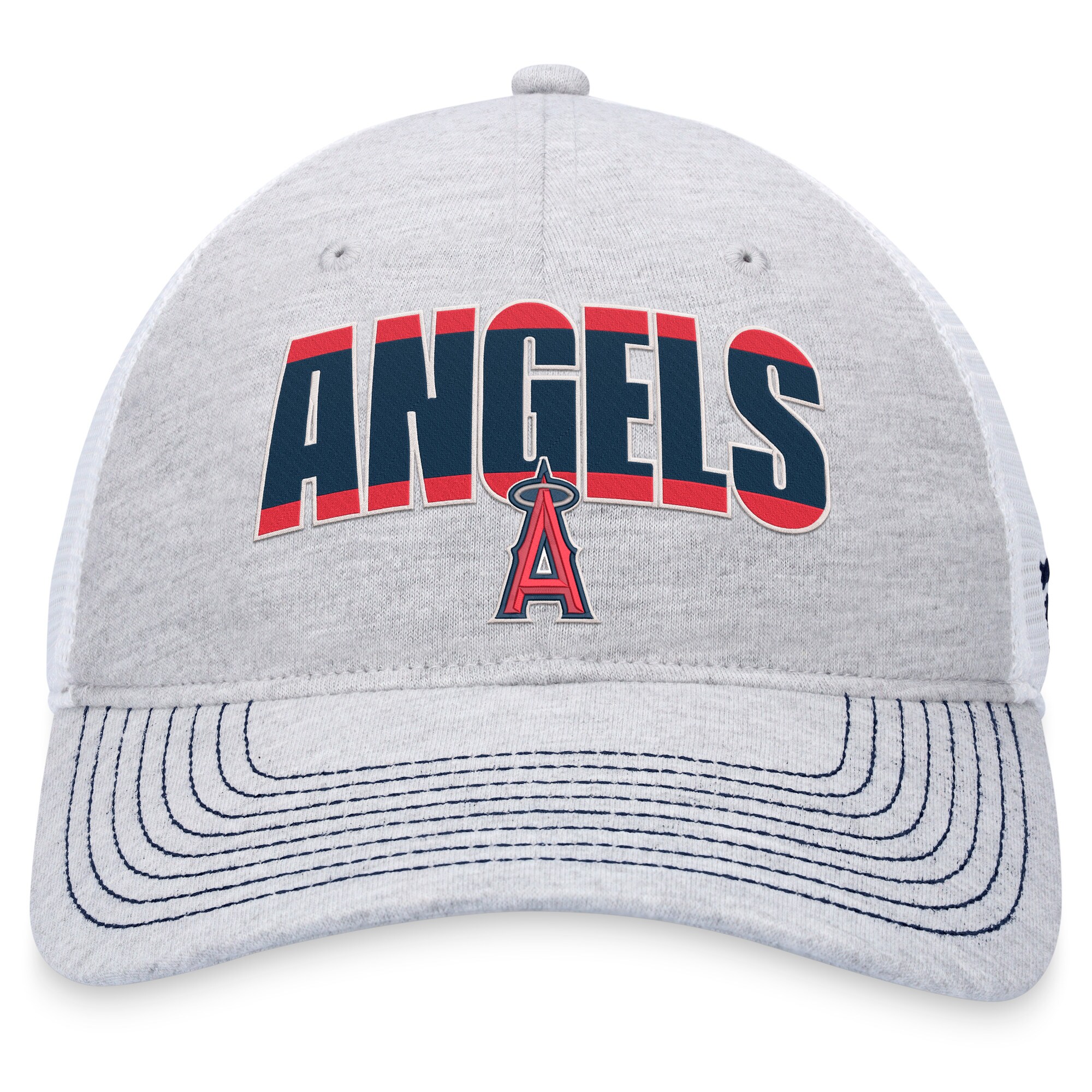 Los Angeles Angels Jerseys Shop – mens los angeles angels fanatics heather graywhite logo trucker adjustable hat Baseball Jerseys and Caps for Fans