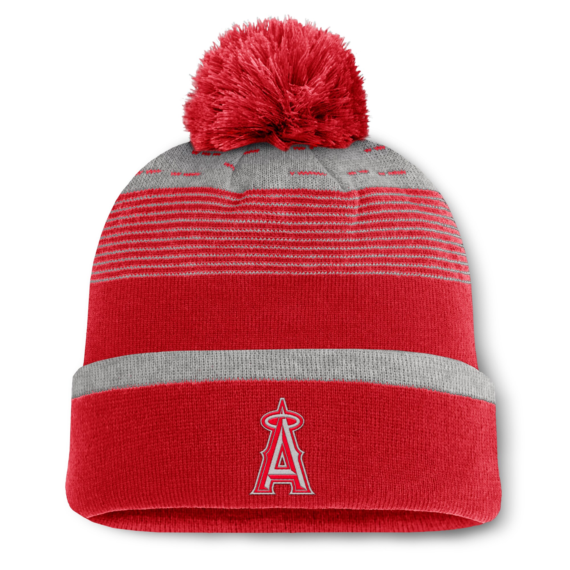 Los Angeles Angels Jerseys Shop – mens los angeles angels fanatics red fundamental gradient cuffed knit hat with pom Baseball Jerseys and Caps for Fans