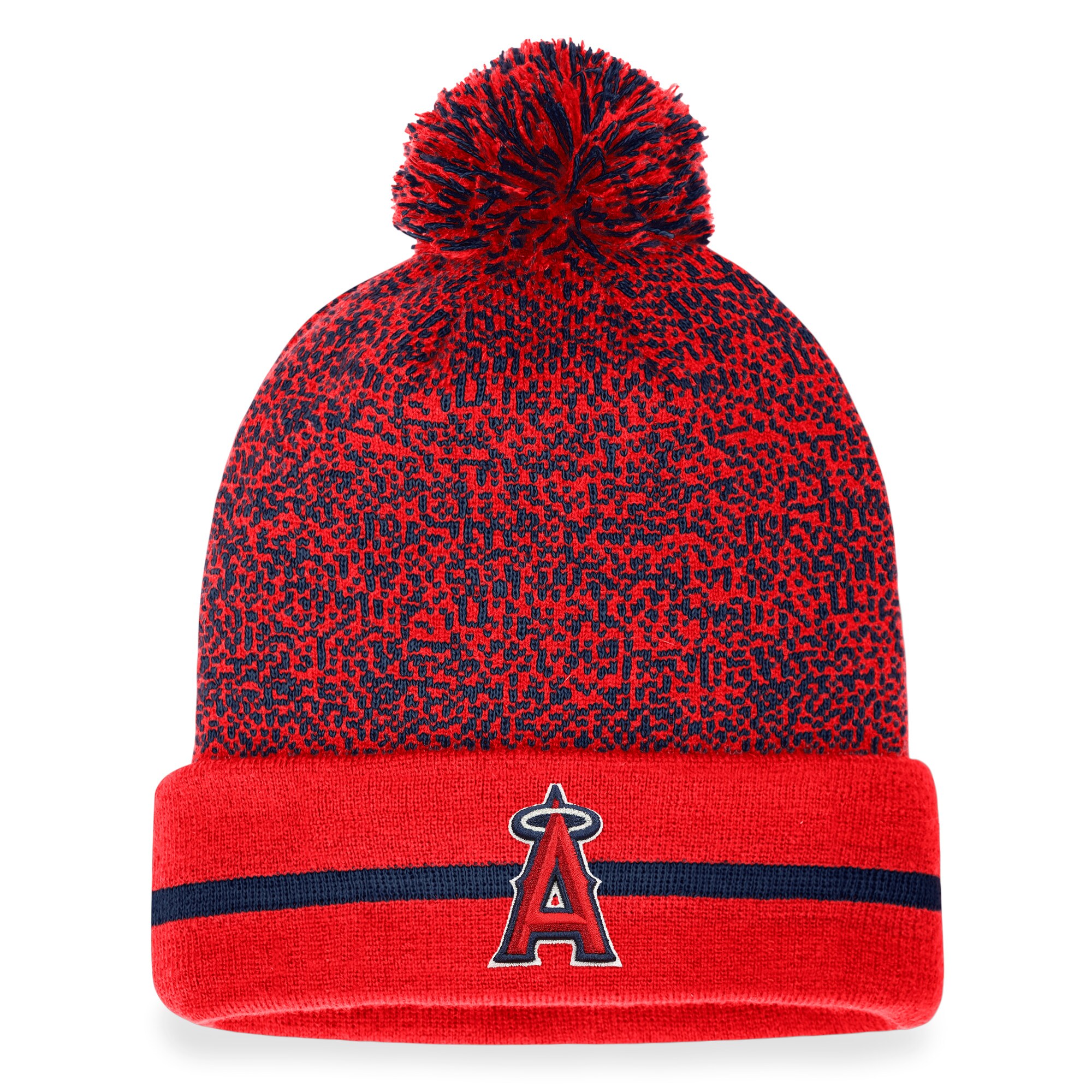 Los Angeles Angels Jerseys Shop – mens los angeles angels fanatics rednavy space-dye cuffed knit hat with pom Baseball Jerseys and Caps for Fans