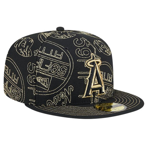 Los Angeles Angels Jerseys Shop – mens los angeles angels new era black 59fifty day allover fitted hat Baseball Jerseys and Caps for Fans