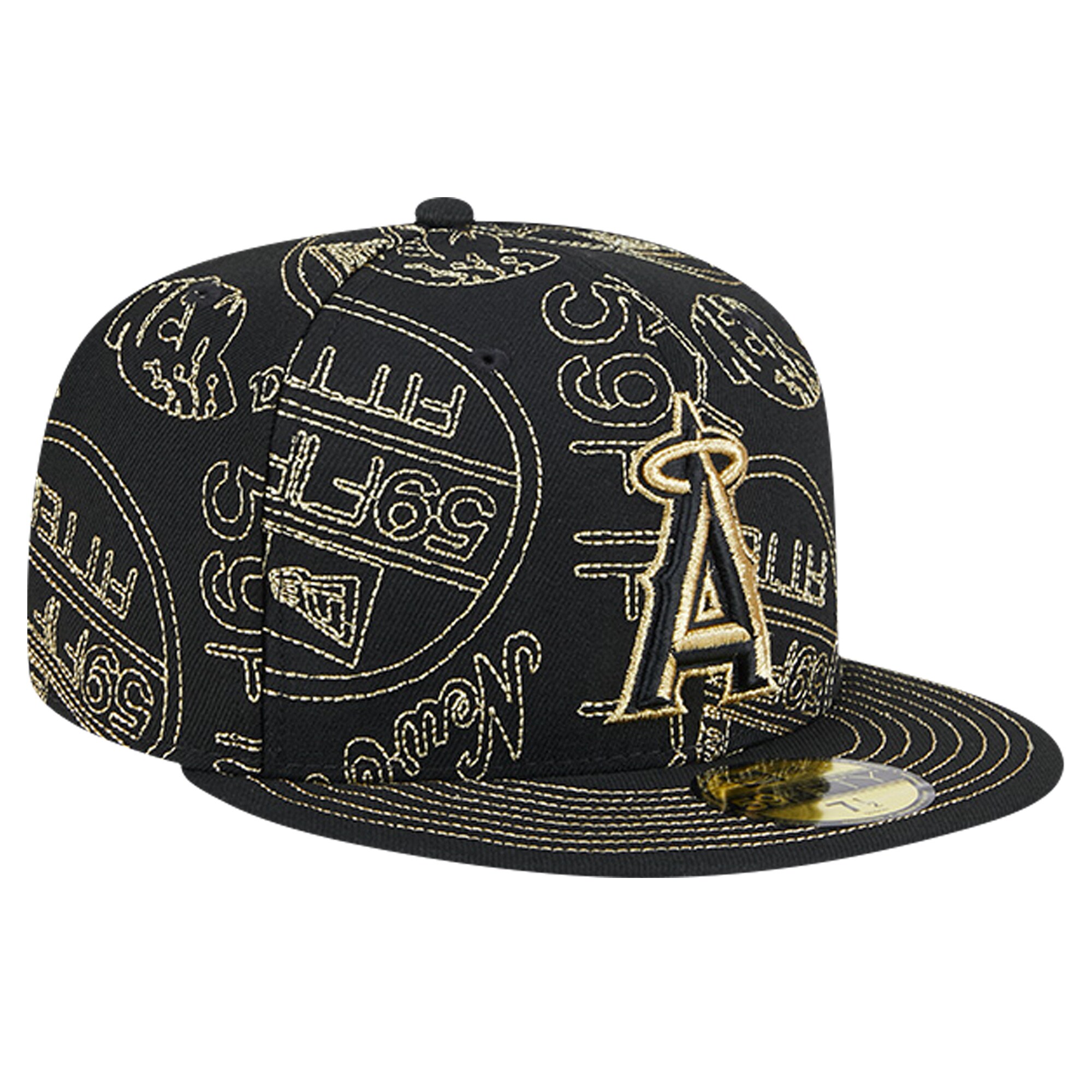 Los Angeles Angels Jerseys Shop – mens los angeles angels new era black 59fifty day allover fitted hat Baseball Jerseys and Caps for Fans