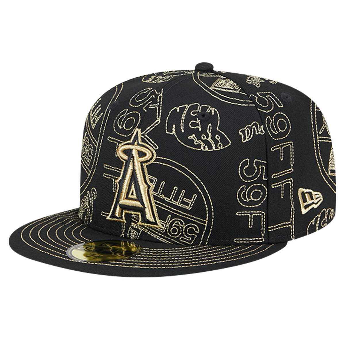 Los Angeles Angels Jerseys Shop – mens los angeles angels new era black 59fifty day allover fitted hat Baseball Jerseys and Caps for Fans