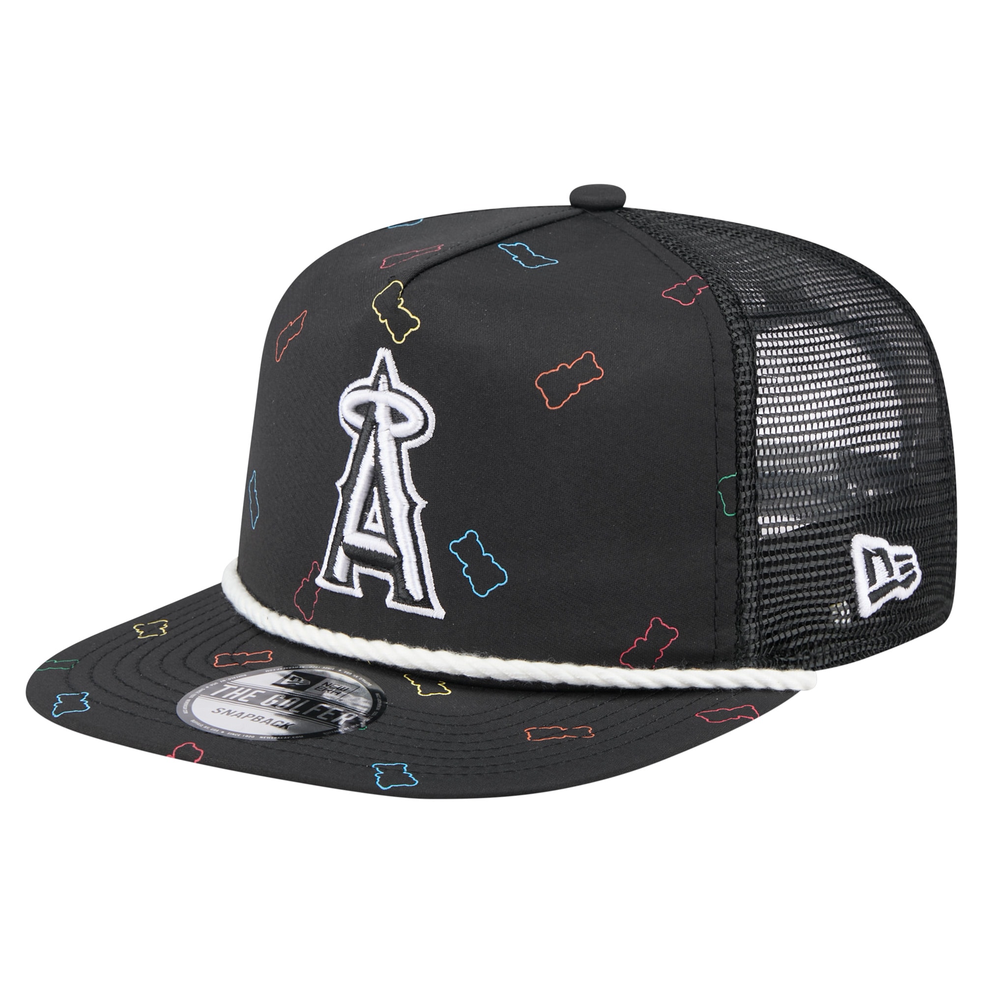 Los Angeles Angels Jerseys Shop – mens los angeles angels new era black gummy golfer trucker adjustable hat Baseball Jerseys and Caps for Fans