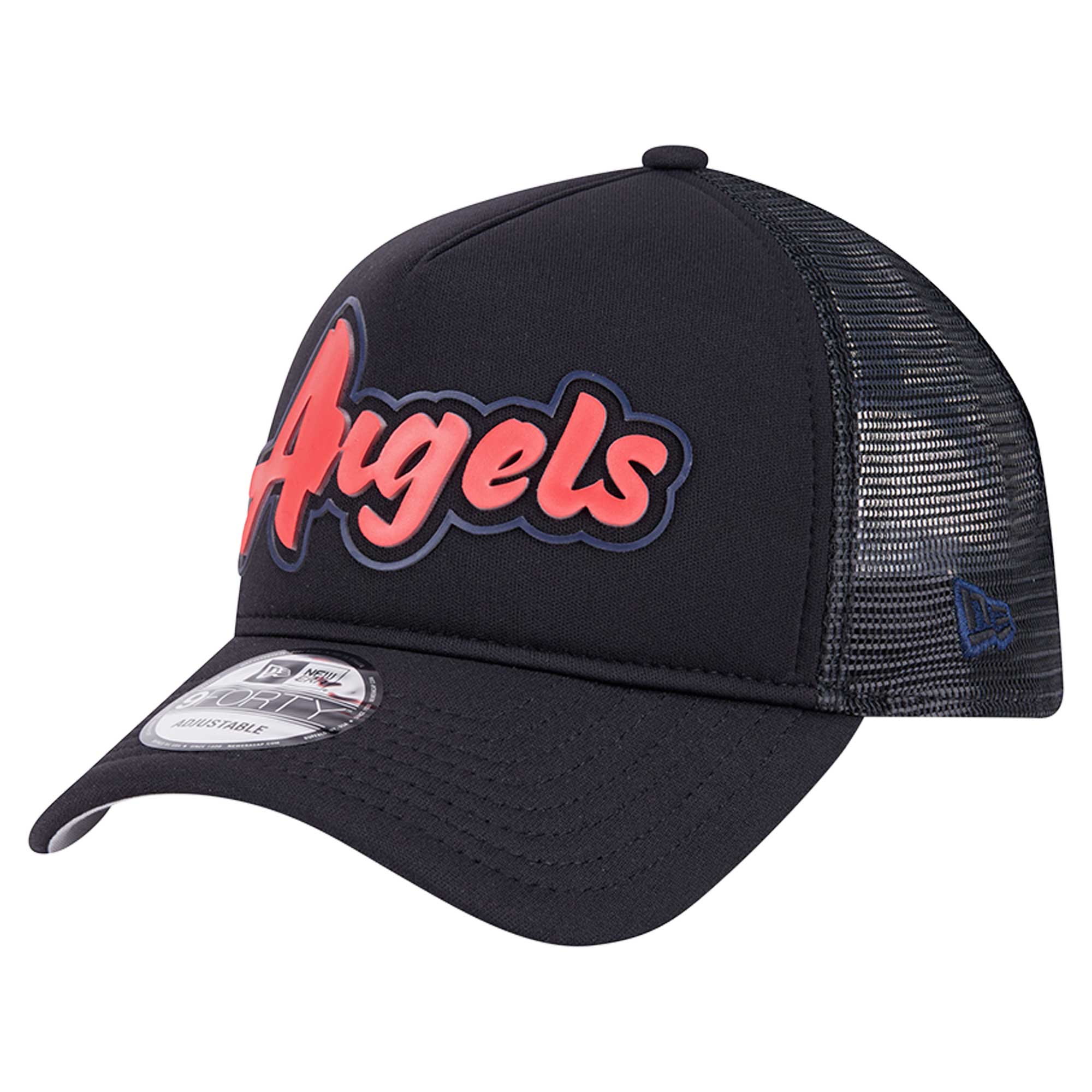 Los Angeles Angels Jerseys Shop – mens los angeles angels new era black retro bold a-frame trucker 9forty adjustable hat Baseball Jerseys and Caps for Fans