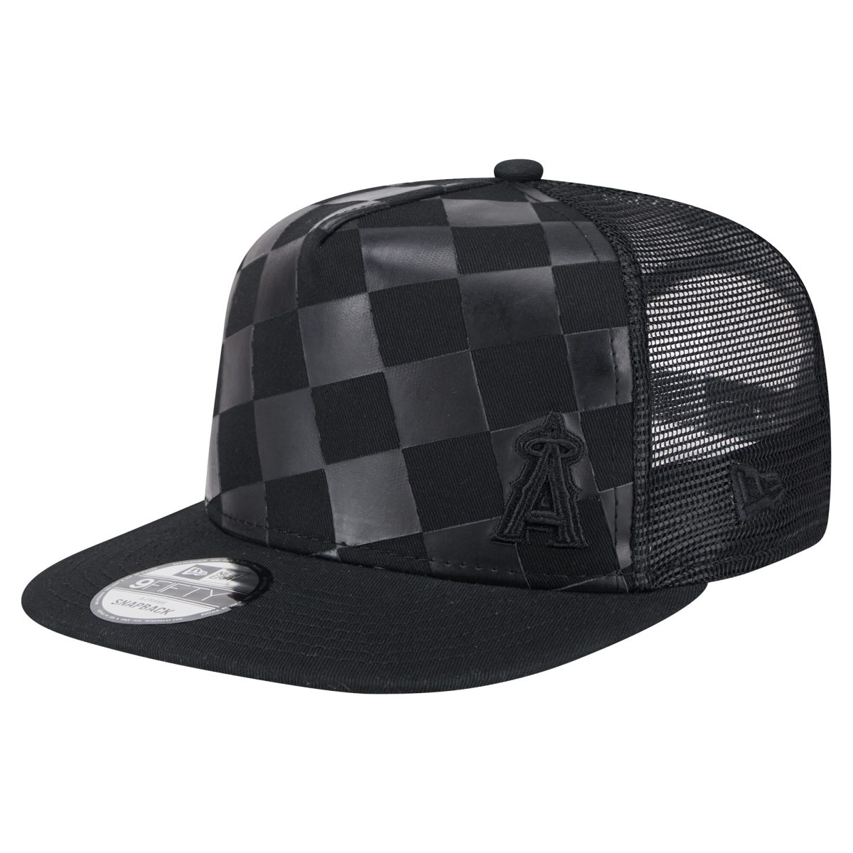 Los Angeles Angels Jerseys Shop – mens los angeles angels new era black score check a-frame trucker 9fifty snapback hat Baseball Jerseys and Caps for Fans