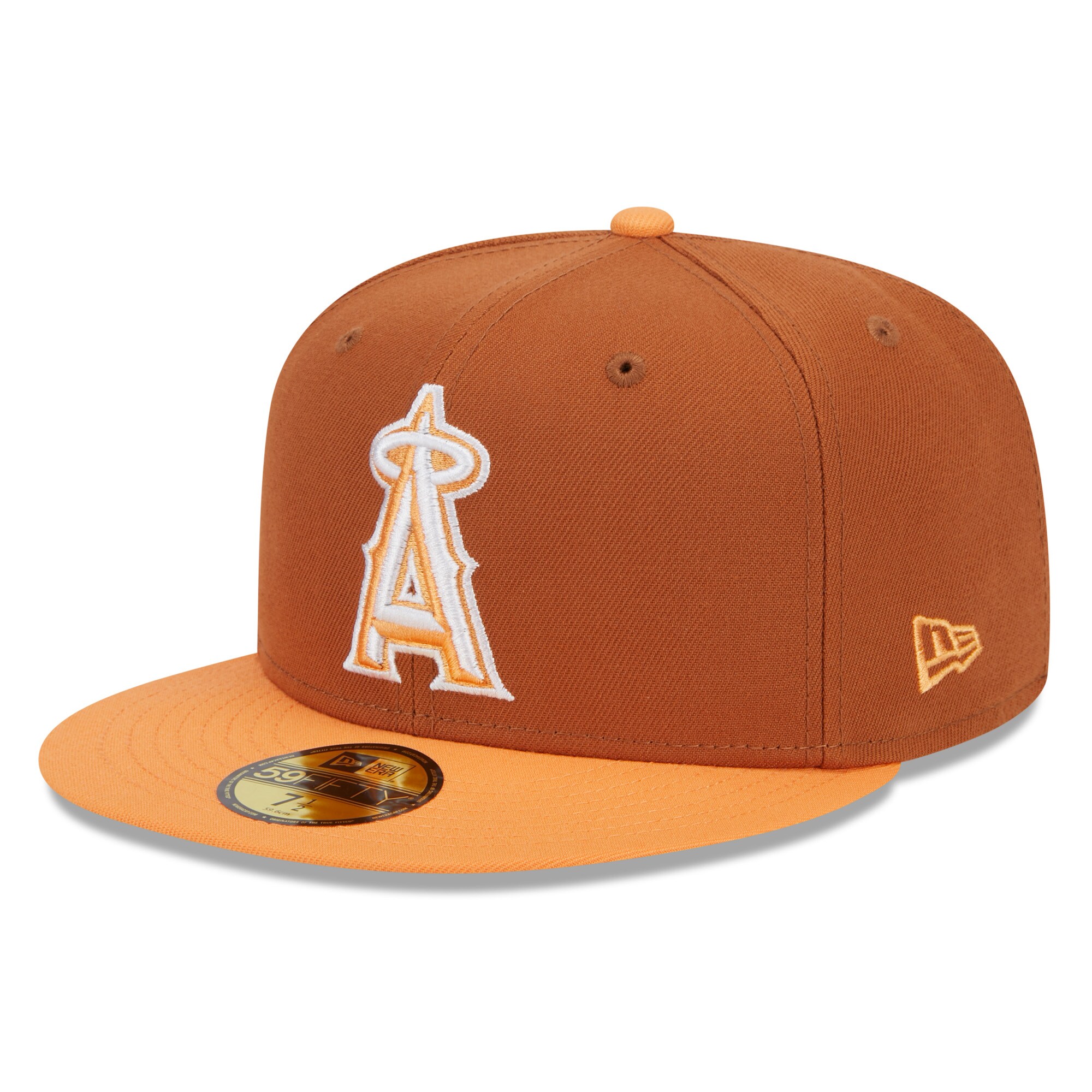 Los Angeles Angels Jerseys Shop – mens los angeles angels new era brownorange spring color basic two-tone 59fifty fitted hat Baseball Jerseys and Caps for Fans