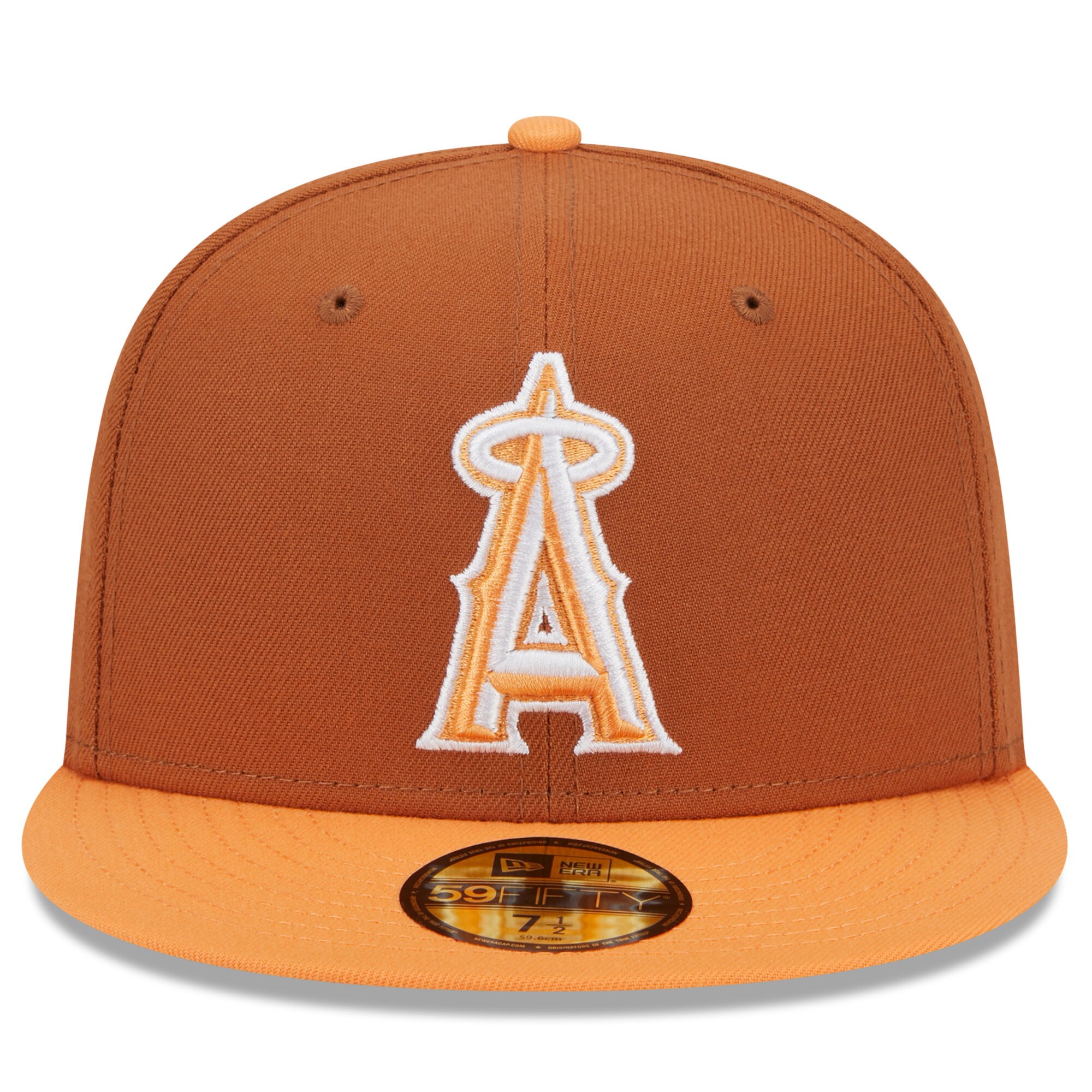Los Angeles Angels Jerseys Shop – mens los angeles angels new era brownorange spring color basic two-tone 59fifty fitted hat Baseball Jerseys and Caps for Fans