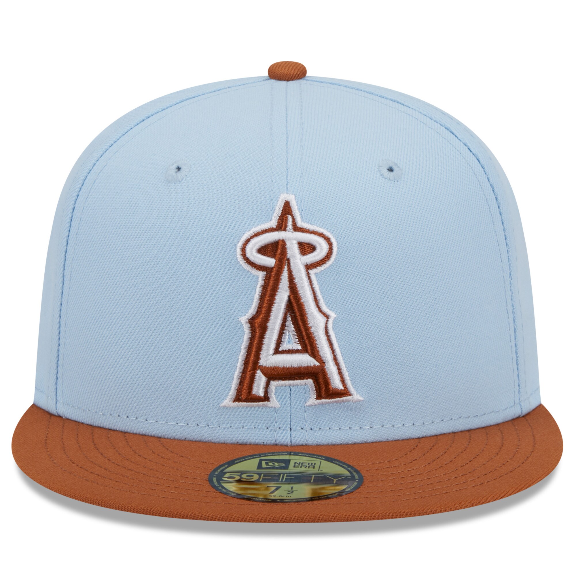 Los Angeles Angels Jerseys Shop – mens los angeles angels new era light bluebrown spring color basic two-tone 59fifty fitted hat Baseball Jerseys and Caps for Fans