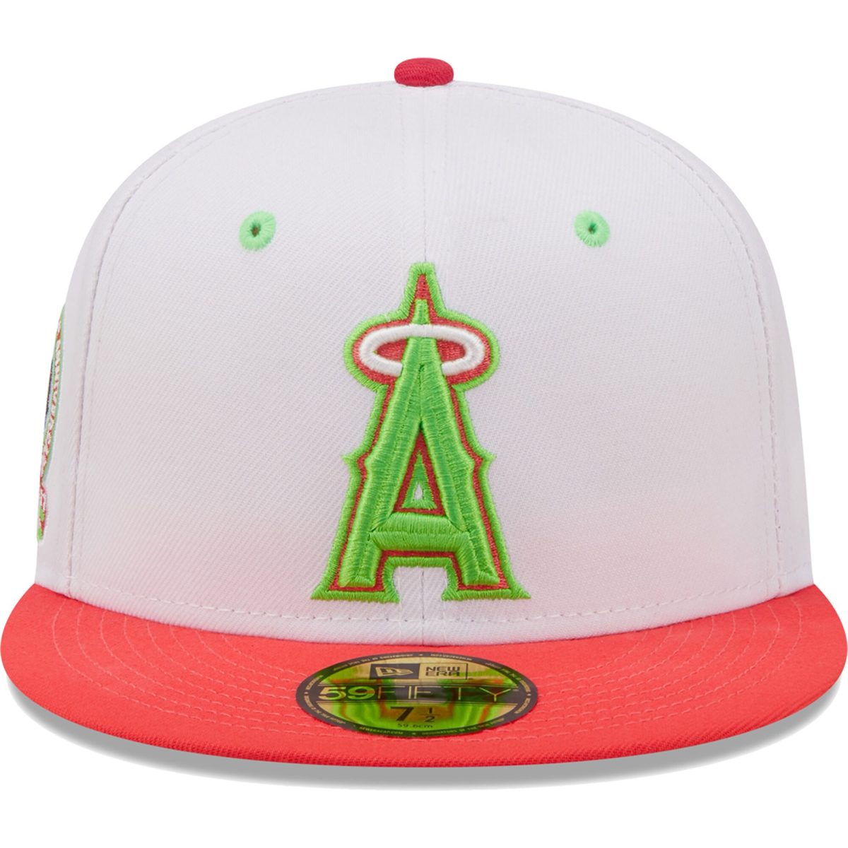 Los Angeles Angels Jerseys Shop – mens los angeles angels new era whitecoral 50th anniversary strawberry lolli 59fifty fitted hat Baseball Jerseys and Caps for Fans