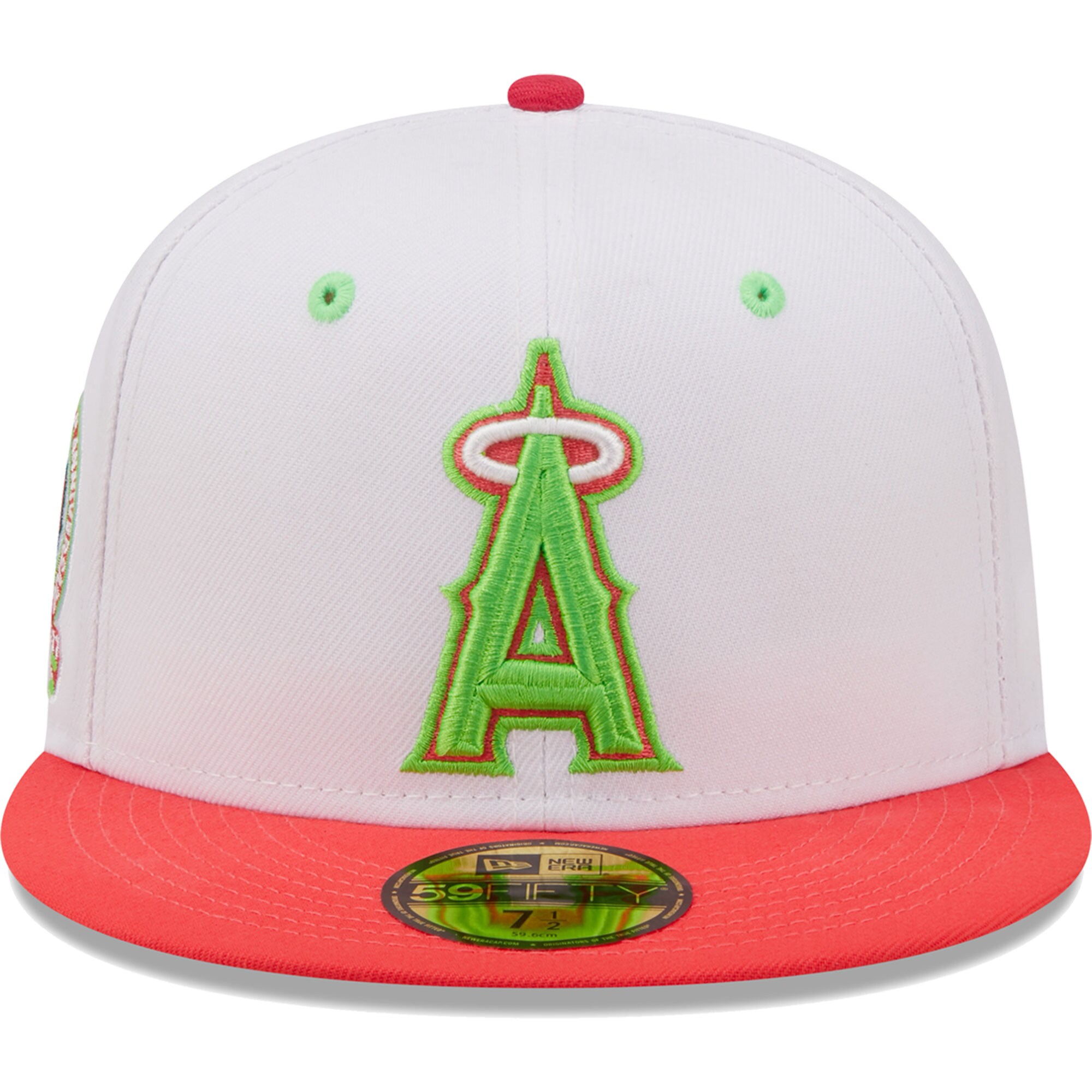 Los Angeles Angels Jerseys Shop – mens los angeles angels new era whitecoral 50th anniversary strawberry lolli 59fifty fitted hat Baseball Jerseys and Caps for Fans