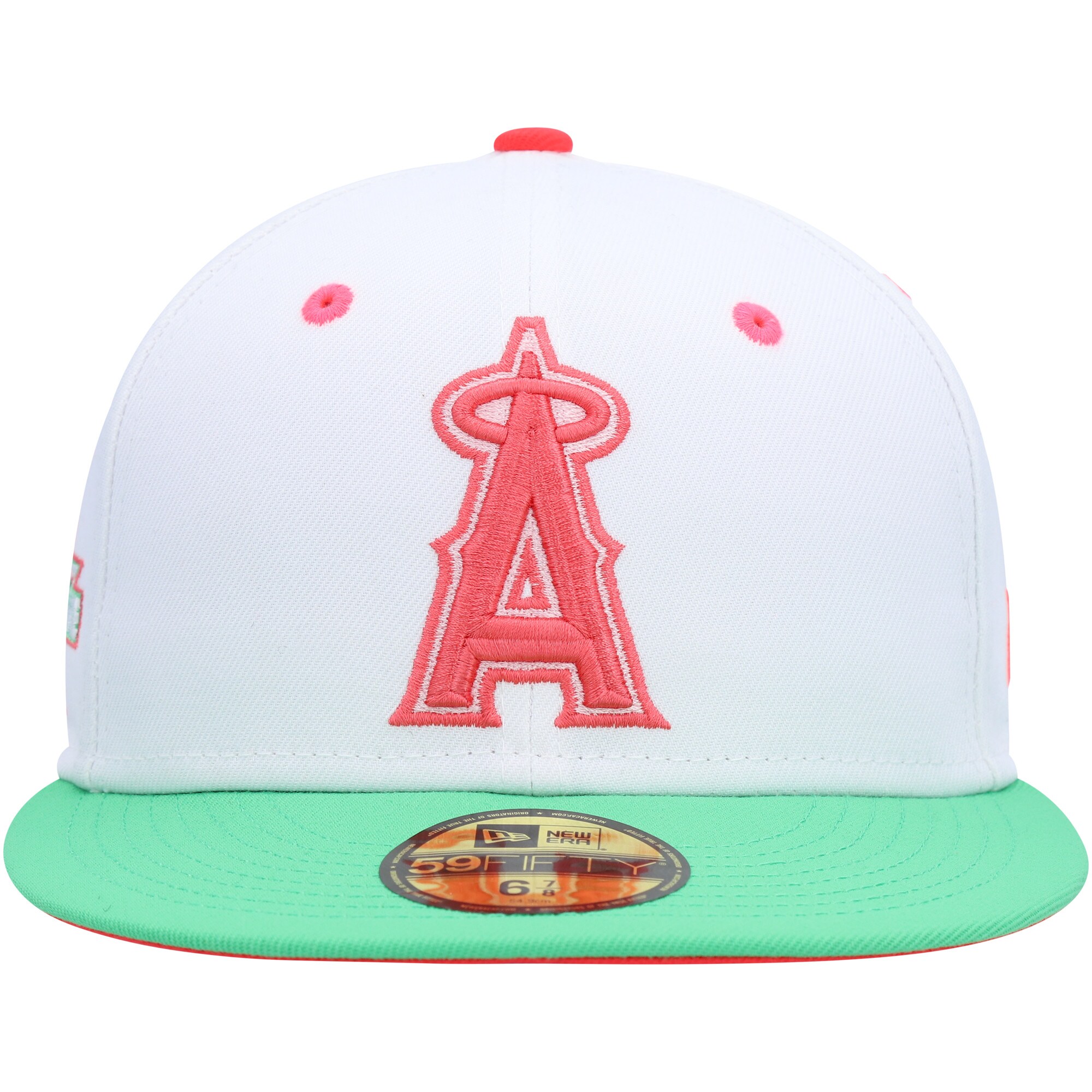 Los Angeles Angels Jerseys Shop – mens los angeles angels new era whitegreen watermelon lolli 59fifty fitted hat Baseball Jerseys and Caps for Fans