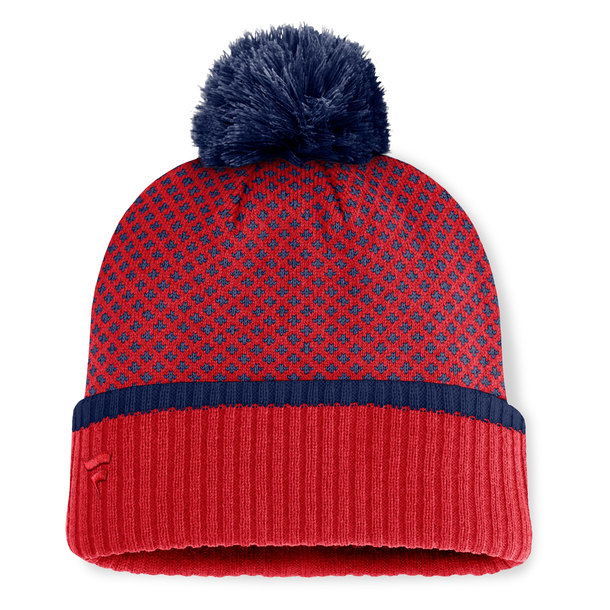 Los Angeles Angels Jerseys Shop – womens los angeles angels fanatics red fundamental jacquard cuffed knit hat with pom Baseball Jerseys and Caps for Fans