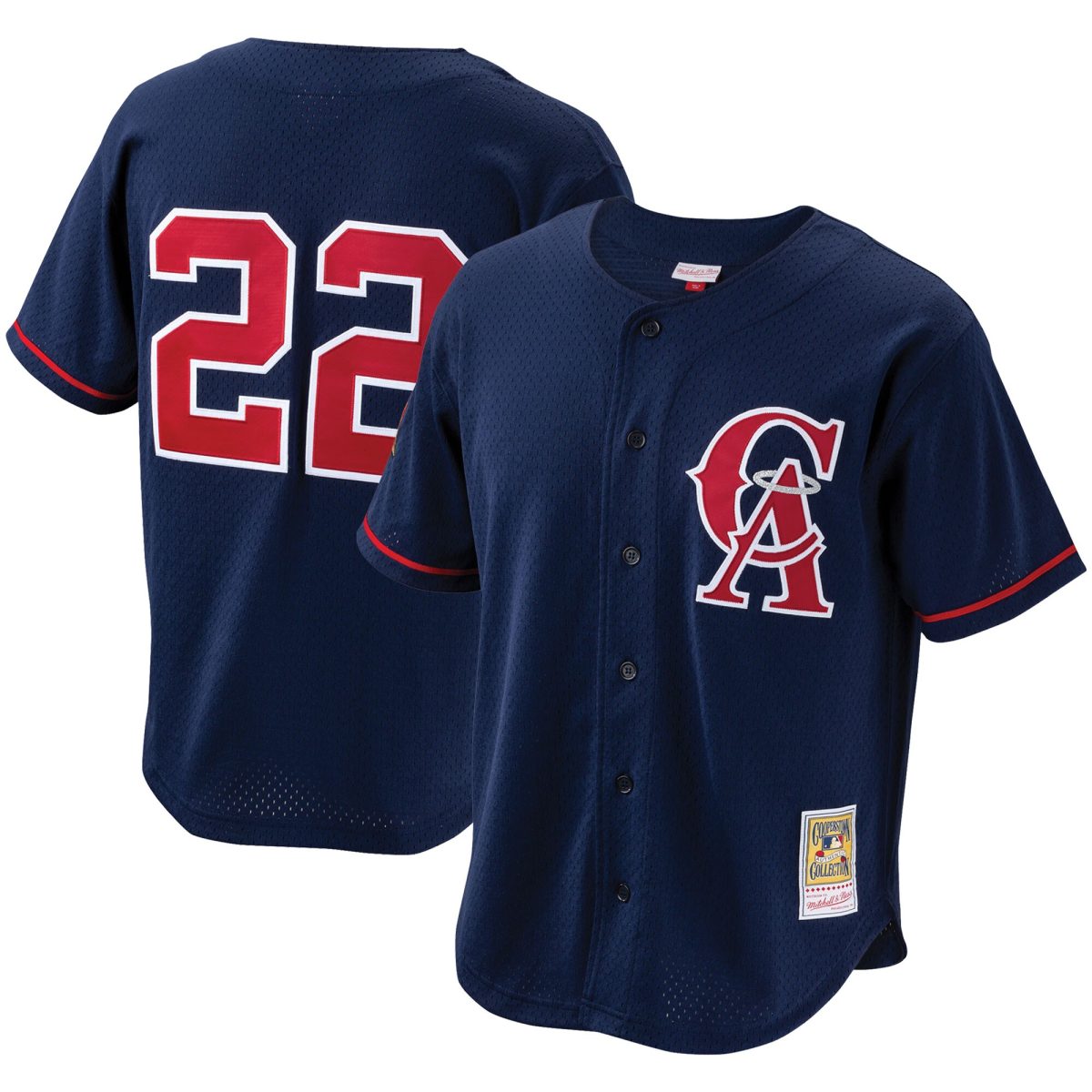 Los Angeles Angels Jerseys Shop – mens california angels bo jackson mitchell  ness navy cooperstown collection mesh batting practice button-up jersey Baseball Jerseys and Caps for Fans