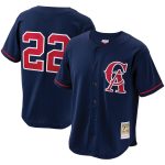 Los Angeles Angels Jerseys Shop – mens california angels bo jackson mitchell  ness navy cooperstown collection mesh batting practice button-up jersey Baseball Jerseys and Caps for Fans