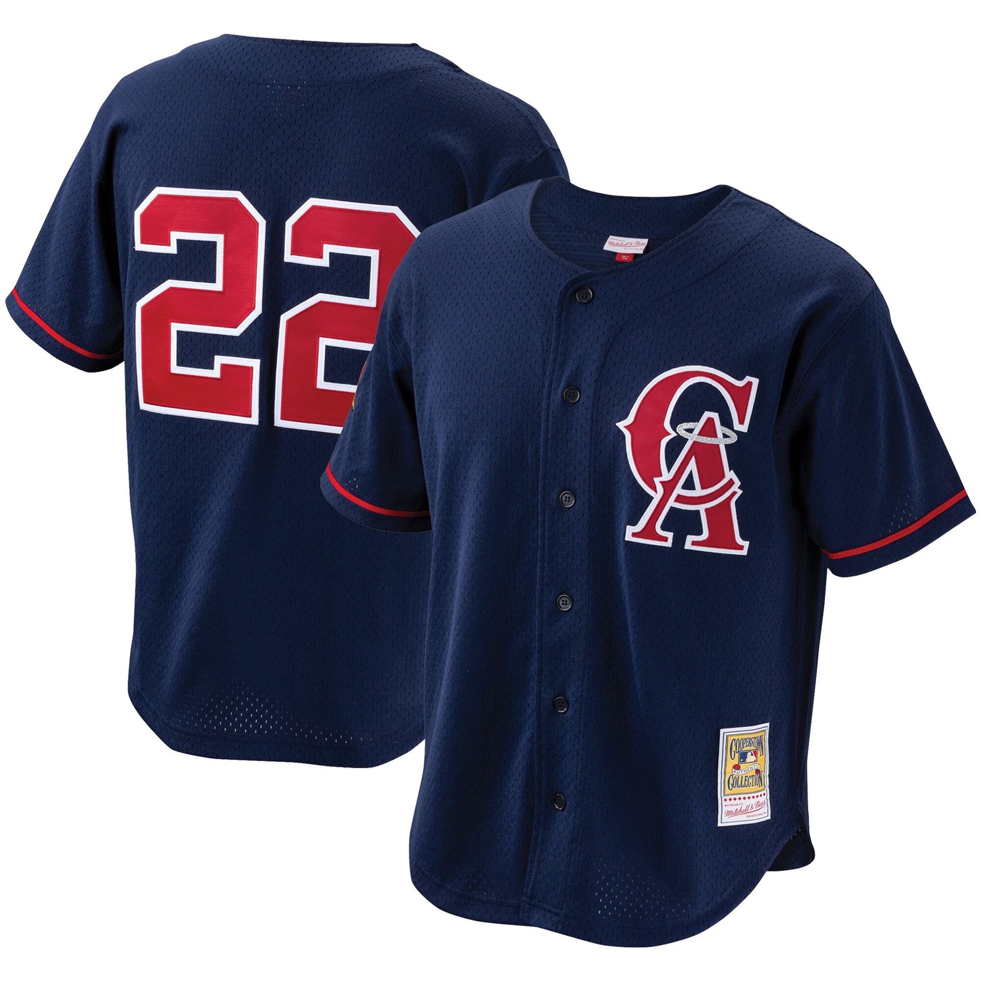 Los Angeles Angels Jerseys Shop – mens california angels bo jackson mitchell  ness navy cooperstown collection mesh batting practice button-up jersey Baseball Jerseys and Caps for Fans