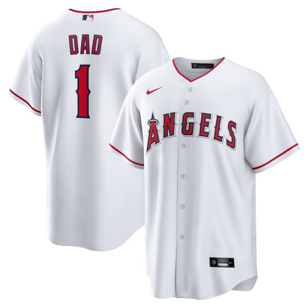 Los Angeles Angels Jerseys Shop – mens los angeles angels nike white 1 dad home replica jersey Baseball Jerseys and Caps for Fans