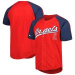 Los Angeles Angels Jerseys Shop – mens los angeles angels stitches red button-down raglan fashion jersey Baseball Jerseys and Caps for Fans