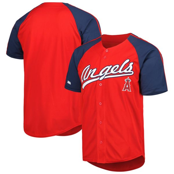 Los Angeles Angels Jerseys Shop – mens los angeles angels stitches red button-down raglan fashion jersey Baseball Jerseys and Caps for Fans