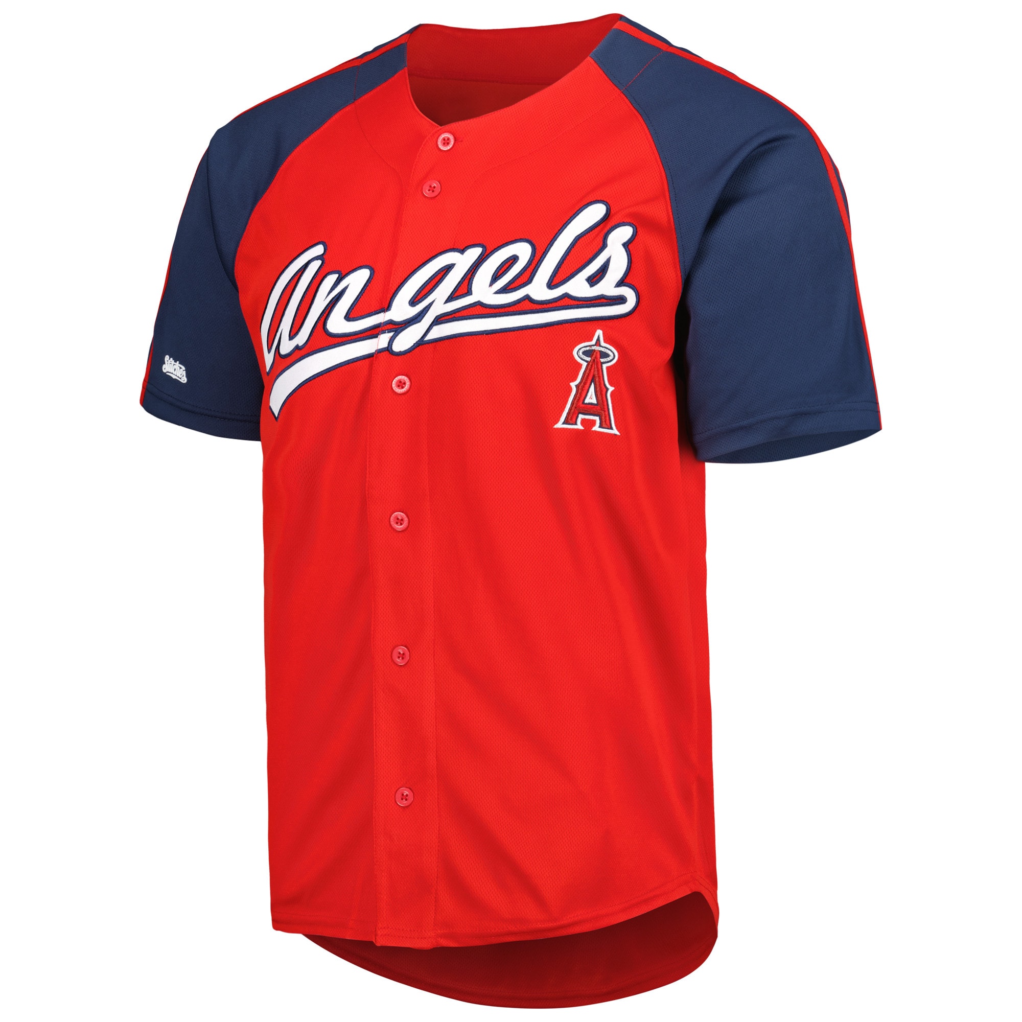 Los Angeles Angels Jerseys Shop – mens los angeles angels stitches red button-down raglan fashion jersey Baseball Jerseys and Caps for Fans